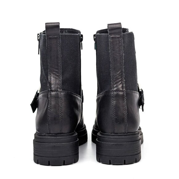 Blondo Women Garnet Waterproof Black Leather Moto Biker Ankle Boots size 10 - Picture 4 of 10